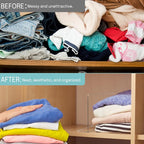 OKPOW Acrylic Shelf Dividers for Closet Organization: 4 Pack Tall Durable Clear Shelves Separators for Clothing Adjustable