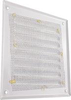 Vent Systems - 5 x 5 Inch (Inner) Pack of 10 White Metal Square Soffit Air Vent Grille Cover, Register Vent Deflector Louver Built-in Mesh HVAC for Bathroom Home Office Kitchen 6.5" x 6.5" (Outer)