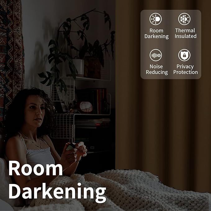 BGment Room Darkening Curtain for Sliding Glass Door, Extra Long Blackout Room Divider Curtain for Living Room 120 Inch Length, Doorways Privacy Window Drape, Khaki, 1 Panel, 100 Wide