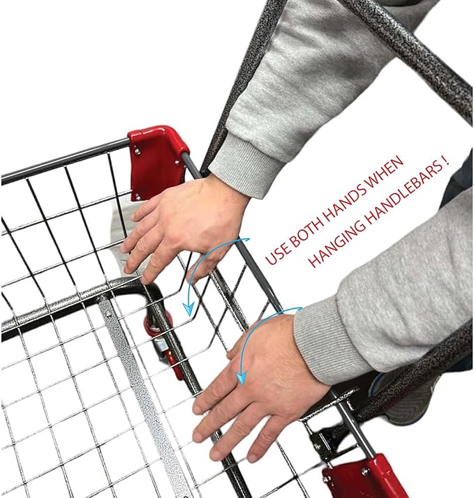 Heavy Duty Laundry and Grocery 1.8 Bushel Cart With U-Handle (Blue)