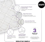 Simply 16x18x1 Air Filter, Merv 8, 6 Pack, For Home AC Furnace & HVAC (Actual Size: 15.75"x17.75"x0.75") DUST, Pet, & Allergy Control