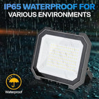 2 Pack LED Flood Lights Outdoor, 150W 15000LM Super Bright Floodlight Outside Work Light with 5.9FT Plug, IP65 Waterproof 6000K Outdoor LED Flood Light for Garage, Yard, Lawn, Garden