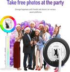 HARZHI Portable Photo Booth Compatible with Ipad 12.9in 10.9in 10.2in,for Ipad Photo Booth Shell Stand Stand Provide Chacktok PhotoBooth Software for Party and Wedding, Flight Case