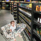 Shopping Cart Cover for Baby, 2 in 1 High Chair Cover for Restaurant seat & Grocery Cart Cover for Babies, Thick Padded with Clear Phone Pouch, Machine Washable, Leaves