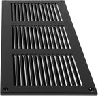 Repa Market 12x6 Inch Air Vent Cover/Black Galvanized Steel Louvered Grill Cover with Mesh Screen/Wall or Ceiling Vent/Durable Flush Mount HVAC Register for Indoor and Outdoor Ventilation