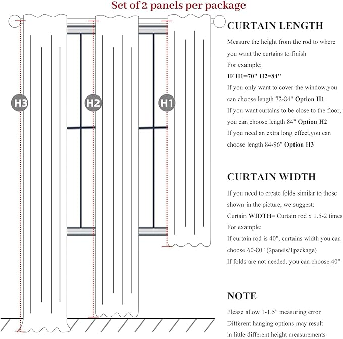 Extra Wide 100 Inch Blackout Curtains 96 Inches Long for Living Room, Rustic Boho Room Darkening Textured Linen Pleated Dining Room Office Insulated Ceiling Track Window Drapes 100"W x 96"L 2 Panels