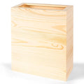2.3 Gallons Rectangular Wooden Trash Can | Trash Can with Bin Liners | Decorative Waste Basket | Recycling Bin for Bathroom | Natural Wood Finish Basket for Kitchen | Paper Basket for Office