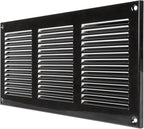 Repa Market 2-Pack Black Air Vent Cover 12" x 6" Inch (Outer Dimensions) - Steel Return Air Grilles - for Ceiling and Sidewall - HVAC - with Protection Screen (11.81" x 5.90" Inch)