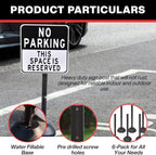 6 Pack Portable Sign Pole, 41" Tall Sign Holder Stand with Water-Fillable Base, Easy Sign Replacement, Indoor Outdoor Display Stand (Signs Not Included)