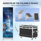 Indoor LED Digital Signage Display with P1.86, LED Poster Screen Frameless Splicing, Advertising Display USB Plug-and-Play & Remote Control for Giant Commercial Events & Rentals (Black, 2-Panels)