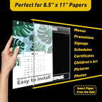 KSacry 6 Pcs Acrylic Sign Holder 8.5 x 11, Vertical Wall Mount Sign Holders with 3M Adhesive, Clear Plastic Frames Paper Display Sign Holders for Office, Home, Store, Restaurant - No Drilling