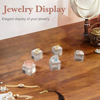 Acrylic Base 20 Pieces Acrylic Blocks for Display 1 X 1 X 1 Inch Square Riser Display Stands Trophy Base Pedestal Stands Clear Cube for Trophy Jewelry Props Food Party Crafts