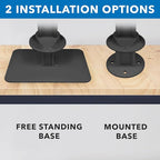 Mount-It! Anti-Theft Tablet Kiosk, Locking Countertop Tablet Enclosure with Freestanding Base, Universal Enclosure Compatible with iPads Gen 7, 8, 9 and 10, iPad Pro, iPad Air, Black