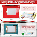 2 Pcs Interoffice Mailer Canvas Transit Sack Zipper Bag 18" x 14" Large Zipper Pouch with Grommet Interoffice Mail Bag (Red)