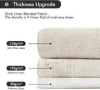 MIULEE Non-See-Through Privacy Linen Curtains 2 Panels, Light Filtering Window Curtains Farnhouse Textured Back Tab Semi Sheer Drapes for Bedroom Living Room, 52 x 90 Inches Long, Linen