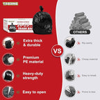 Black Trash Bags 20-25 Gallon 120 Count - 30" x 33" Large Kitchen Garbage Bags, 20+ Gallon Trash Can Liners Unscented, Multipurpose for Home, Office, Daily Household Use