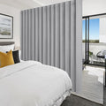 Hiasan Privacy Room Divider Patio Sliding Door Curtain Extra Wide Blackout Thermal Insulated Curtains with Back Tab & Rod Pocket for Bedroom Partition Living Room (120 x 96 Inches, Silver Grey)