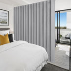Hiasan Privacy Room Divider Patio Sliding Door Curtain Extra Wide Blackout Thermal Insulated Curtains with Back Tab & Rod Pocket for Bedroom Partition Living Room (120 x 96 Inches, Silver Grey)
