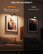 3 Pack Picture Lights for Wall with RGB Colors, Battery Powered Art Painting Lights with Remote, Cordless Picture Light for Posters, Rechargeable Wall Sconces