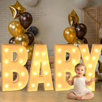 Marquee Letters 3 Feet Tall Large Light Up Letters U Happy Birthday Decorations Marry Me Engagement Party Decor Yellow Light Birthday Decorations Balloon Arch Kit Foam Sign U
