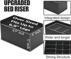 Bed Risers 5 inch, Oversized Extra Wide Bed Frame Risers, 11000lbs Heavy Duty Couch Risers, L Shape Wide Opening Furniture Risers for Bed, Couch, Desk, Chair, Soft, Platform, Dorm