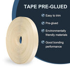 PATIKIL Birch Edge Banding, 1-1/2 Inch x 250 ft Wood Veneer Tape Pre-glued Flexible Plywood Edge Banding with Hot Melt Adhesive for Furniture Restoration