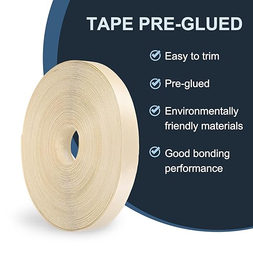 PATIKIL Birch Edge Banding, 1-1/2 Inch x 250 ft Wood Veneer Tape Pre-glued Flexible Plywood Edge Banding with Hot Melt Adhesive for Furniture Restoration