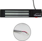 Visionis VS-VISML300LED-BL Indoor 300lbs Black Electromagnetic Lock with LED Sensor for Door Access Control