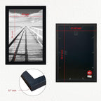 VCK 20x30 Inch Black Poster Frame Wooden with Plexiglass Wall Hanging Picture Frame for Poster Artwork Certificate Included 5 Pack