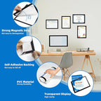 Magnetic Sign Holder 8.5 x 11-10 Pcs Double Sided Magnetic Frames for Refrigerator Reusable Adhesive Frames for Walls Window Door Sign Holder PVC Magnetic Picture Frame Document Holder
