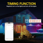 LED Flood Light Outdoor 80W, 800W Equivalent 8000LM Color Changing Stage Spotlight with APP Control, DIY Scenes - Timing - Warm White 2700K - Smart RGB Landscape Uplight, 43 Modes, IP66 Waterproof
