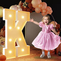 imprsv Marquee Letter K, 3FT White Foam Board Art Craft Kit for Baby Shower, Wedding Decorations, Party Backdrop Decor