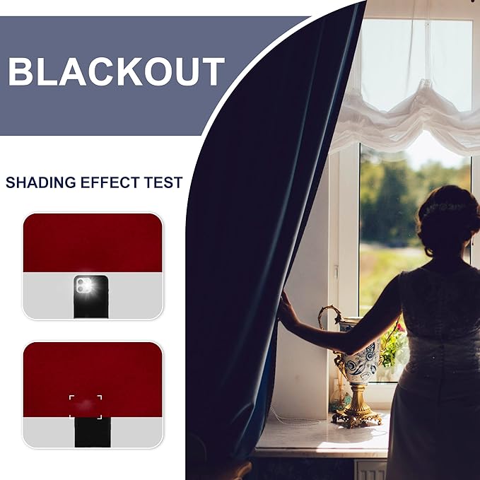 JIUZHEN Red Curtains for Bedroom - Drapes Set of 2 Panels with Tiebacks, Thermal Blackout, Room Darkening Noise Reducing, 42" x 72", Light Blocking for Kids Room