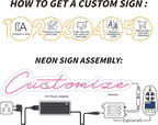 LC Sign Custom Neon Sign, LED Name Signs Customizable for for Wedding Events Prom, Personalized Led Neon Light Gifts for Bedroom Wall Decor, Office Coffee Bar Shop Business Signs