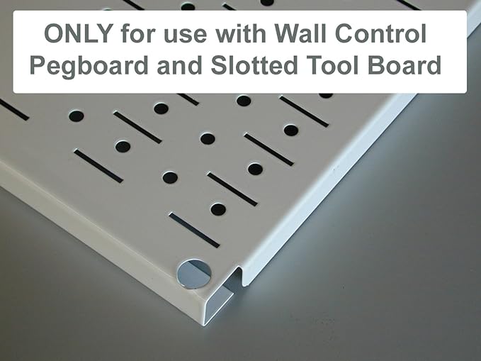Wall Control Screwdriver Holder Bracket Slotted Metal Pegboard Accessory Slotted Tool Board - Red