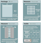 BGment Room Darkening Curtains for Bedroom - Grommet Thermal Insulated Window Treatments Light Blocking Curtains for Living Room, Set of 2 Panels, Each 55 x 96 Inch, Greyish White