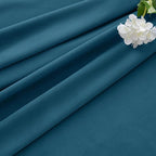 MIULEE Velvet Curtains 96 Inches Long 2 Panels Set for Bedroom, Pinch Pleat Back Tab Thermal Insulated Living Room Darkening Drapes Pleated Blackout Floor to Ceiling Curtains with Hooks, Peacock Blue