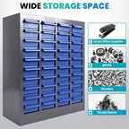 40-Drawer - Nut and Bolt Organizer | Stainless Steel Part Storage Cabinet | Shelves & Labels | Each Drawer 3.9" D x 7.8W x 2" H | Durable Hardware Storage for Small Parts/Tool (Classroom, Home)