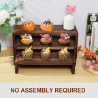3-Tier Wooden Cupcake Stand & Display Risers, for Food Desserts & More, Sturdy & Reusable