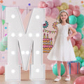 Light Up Letters, Marquee Letters 4 Feet Tall with Cool White Light, Large Letter for Party Graduation Homecoming Wedding Event Decoration, Marry Me Light Up Letter 4ft Marquee Sign Letras M