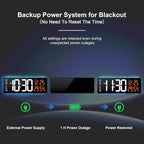 Large Digital Wall Mount Clock 17.3" Led Large Display with Jumbo Number, 8 Color Modes Atmosphere Lights, Auto-Dimming/DST, Count Down/Up Timer for Classroom Living Room Gym Gift for Senior Mom Dad