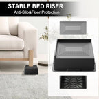 Bed Risers 3 Inch Heavy Duty, Oversized Furnitures Risers 3 inch Support 6000 lbs, Bed Table Rising Blocks, Fits for Couch, Sofa, Chair, Furniture Lifts (Black 4 Pack, 3 inch)