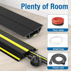 Eapele 6.5ft Cable Protector Cord Cover for Floor, Heavy Duty PVC Duct Easy to Unroll, Prevent Trip Hazard for Home Office or Outdoor Settings