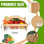 Garden Hod Harvest Basket with Rustproofed Mesh Wire for Vegetable Gardening and Farmhouse Decor,Picnic Basket Gardener Gift Spring for Washing Holding(13.4"L X 9.06"W X 4.33"H)