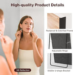 71"x26" Full Length Mirror with Stand, Lightweight & Easy to Move, Free-Standing Mirror for Dressing Room Bedroom, 3-in-1 Usage, Shatterproof Glassless Floor Mirror Kid & Pet Friendly (Black)