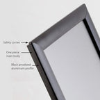 M&T Displays 8.5 x 11 Picture Frame, Front Loading Diploma Frame, Black Color, 1" Profile Size, 50 Packs