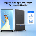 75 Inch Full Screen Indoor Floor Stand Digital Signage Digital Kiosks With Android System Lcd Poster Display With WiFi HDMI/USB Input Auto Media Player