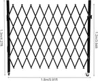 Single Folding Security Gate 4.27'H x5.91'W Iron Accordion Security Gate Flexible Expanding Security Gate 180° Rolling Barricade Scissor Door with Padlock for Entry Security, Garage, Warehouse