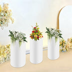 Cake Pedestal Stands for Party 3PCS Dessert Table Display Plinth Pillars White Round Cylinder Pedestal Stands for Wedding Sculpture Display Column Decoration Cube (3PCS-Cylinder-White)
