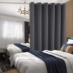 BGment Room Darkening Curtains for Living Room 84 Inches Long, Extra Wide Glass Sliding Door Curtains, Thick Insulates Protects Privacy Drape, 1 Panel, Dark Grey, 120 Inch Wide